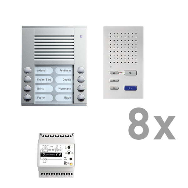 TCS Tür Control - Türsprech-Set audio:pack PES08 ISW3030 PAAF082/002 8Tasten AP − 1 Stück