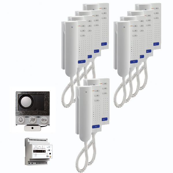 TCS Tür Control - Türsprech-Set audio:pack Einbau PAIH100/004 für 10 Wohneinheit