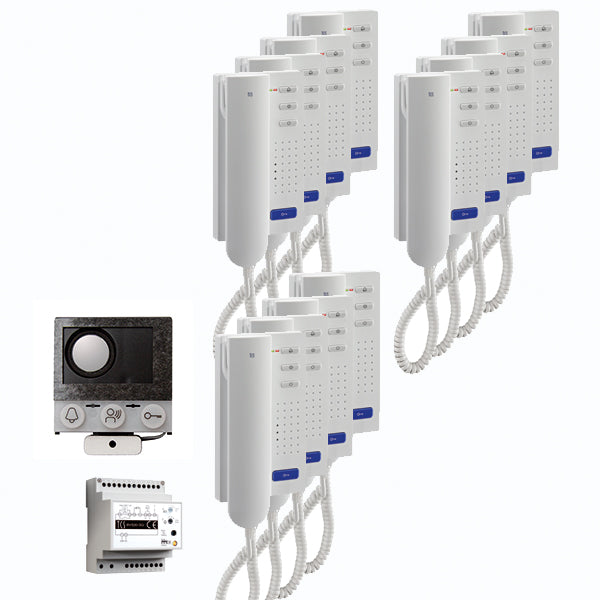 TCS Tür Control - Türsprech-Set audio:pack Einbau PAIH120/004 für 12 Wohneinheit