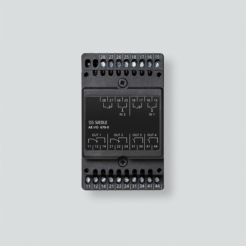 Siedle&Söhne - Zusatzgerät für Türkommunikation IP-Schaltaktor Erweiterung AE I/O 670-0 Schwarz