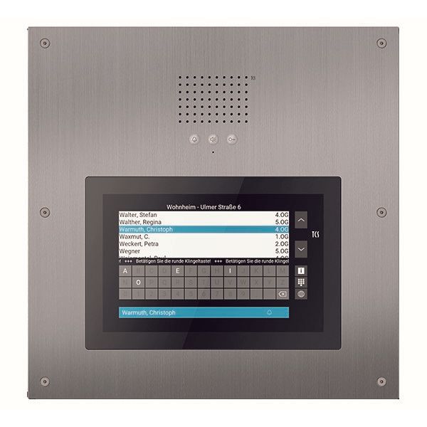 TCS Tür Control - Türstation für Türkommunikation AD6 Audio Touchscreen UP ADU64000-0030 waagerecht ES
