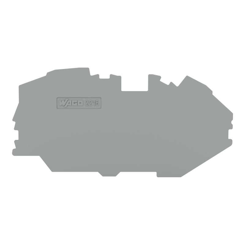 WAGO - Abschluss- und Zwischenplatte für Reihenklemme Abschluss-/Zwischenplatte 2216-7691 1mm grau − 20 Stück