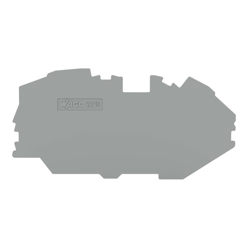 WAGO - Abschluss- und Zwischenplatte für Reihenklemme Abschluss-/Zwischenplatte 2216-7691 1mm grau − 20 Stück