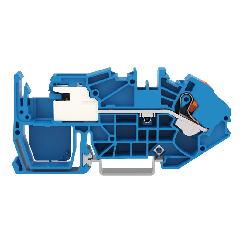 WAGO - Neutralleitertrenn-Reihenklemme Trennklemme 1-Leiter-N 2216-7714 16qmm +Drücker blau − 1 Stück