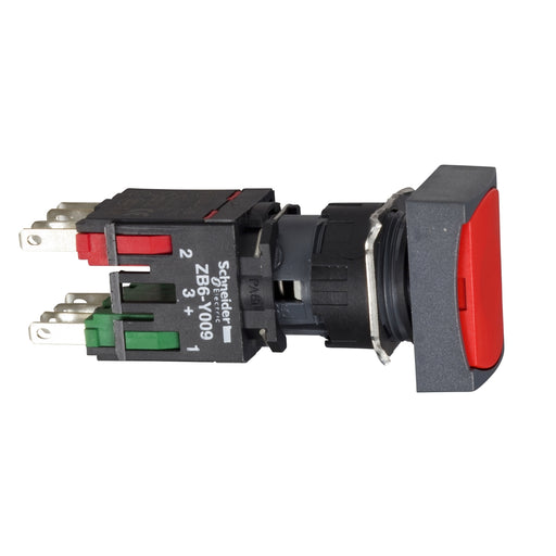 Schneider Electric - Drucktaster, Komplettgerät Drucktaster, rot XB6DA45B o. Rastung, 1S+1Ö