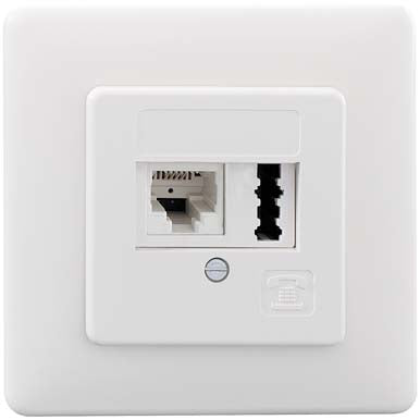 Rutenbeck - Kommunikationsanschlussdose Kupfer Anschlußdose IAE/UAE8(6)#13311201 TAE6 F+N Up rw