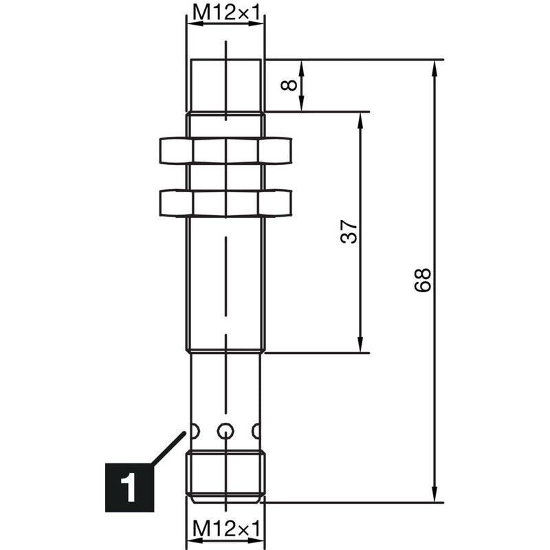 Di-soric - Induktiver Näherungsschalter Induktiver Näherungssensor INS-M12-N08PO-B3 8mm, nicht bündig − 1 Stück