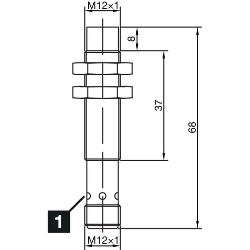 Di-soric - Induktiver Näherungsschalter Induktiver Näherungssensor INS-M12-N08PO-B3 8mm, nicht bündig − 1 Stück