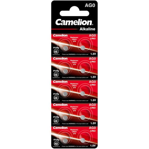 Hückmann - Batterie Knopfzelle 1,5V AG0 141203(VE 10) 10er Streif Camelion