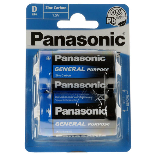 Hückmann - Batterie 1,5V Mono D R20BE/2BP(VE 2) Bli2 Panasonic
