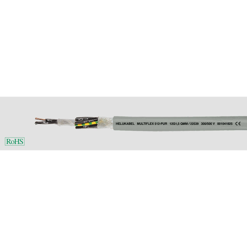 Klimaprime - Energiekabel < 1 kV, für ortsveränderlichen Einsatz HEL M-FLEX 512-PUR 36x1,5 M-FLEx512 36x1,5 PUR-Schleppkettenlt − 1 Meter