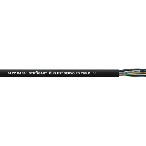 Lapp Kabel&Leitung - Energiekabel < 1 kV, für ortsveränderlichen Einsatz ÖLFLEX SERVO FD 796P 0025326/100 4G0,75+2x(2x0,34) − 100 Meter