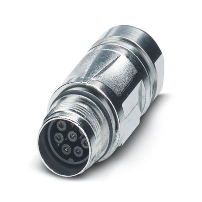 Phoenix Contact - Rundsteckverbinder, feldkonfektionierbar (Industriesteckverbinder) Kupplungssteckverbinder ST-7ES1N8A9005S 7-pol+PE gerade M17