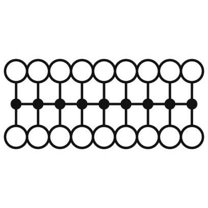 Phoenix Contact - Durchgangs-Reihenklemme Verteilerblock PTFIX 18X1,5-G BU − 20 Stück