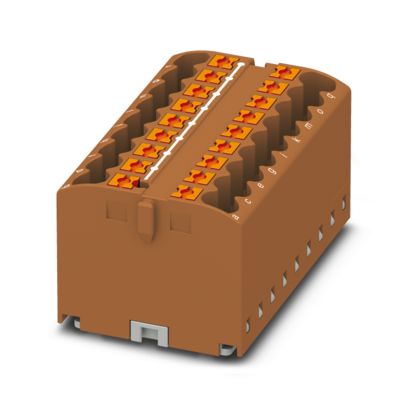 Phoenix Contact - Durchgangs-Reihenklemme Verteilerblock PTFIX 18X2,5 BN − 8 Stück