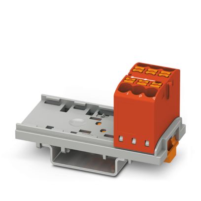 Phoenix Contact - Durchgangs-Reihenklemme Verteilerblock PTFIX 6X2,5-NS35 RD − 10 Stück