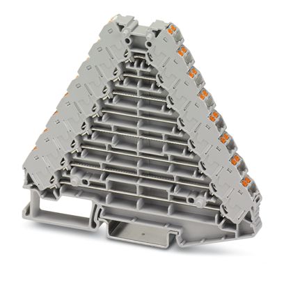 Phoenix Contact - Durchgangs-Reihenklemme Rangierverteiler PTRV 8 /GY − 10 Stück