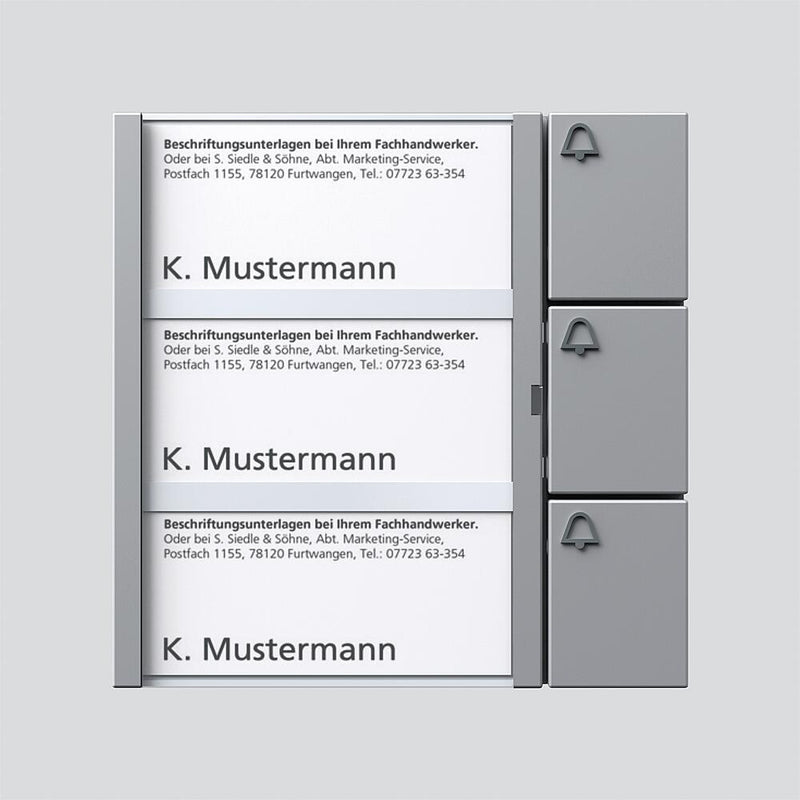 Siedle&Söhne - Funktionsmodul für Türkommunikation Tasten-Modul TM 612-3 SM si/met