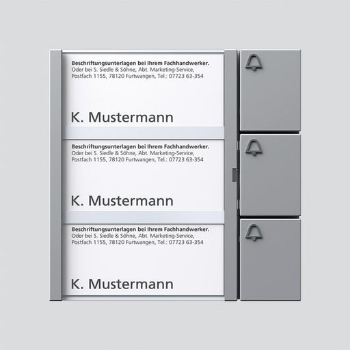 Siedle&Söhne - Funktionsmodul für Türkommunikation Tasten-Modul TM 612-3 SM si/met