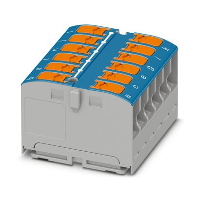 Phoenix Contact - Durchgangs-Reihenklemme Verteilerblock PTVFIX 12X2,5 BU − 20 Stück
