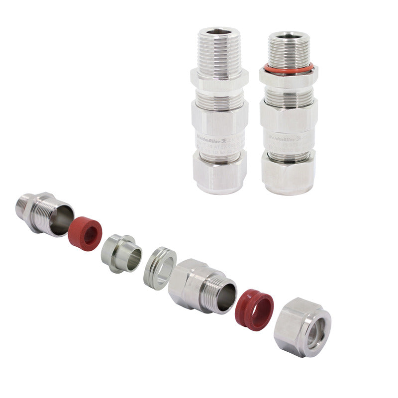 Weidmüller - Kabelverschraubung E1XZS/50S/M50-WM gerade, M 50 x 1,5 − 4 Stück