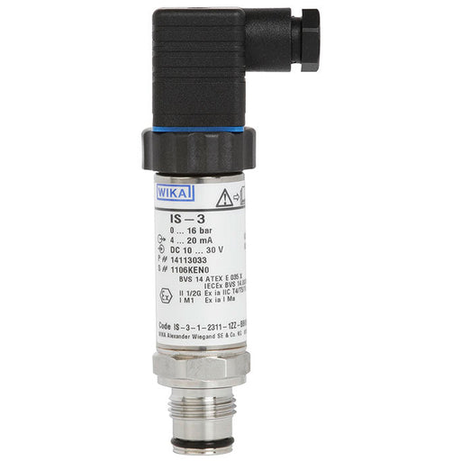Wika Wiegand - Druck-/Absolutdruckmessumformer Druckmessumf IS-3 Eex 14122707 0.400bar 4.20mA 2L