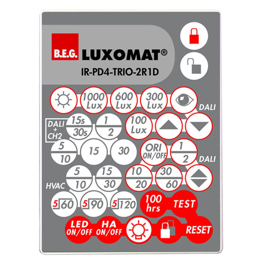 BEG Brück Electronic - Zubehör/Ersatzteile für Bewegungsmelder IR-Fernbedienung IR-PD4-TRIO-2R1D