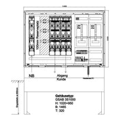 GSAB Elektrotechnik - Zähler-Komplettschrank Wandlermessung 03.W400.001E1A4 400A