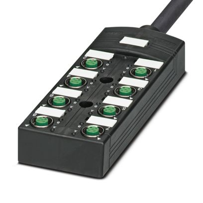 Phoenix Contact - Passiver Sensor-/Aktor-Verteiler (mit Leitung) Verteilerbox SACB-8/ 8-L-#1687915 − 26 Stück
