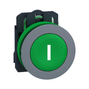 Schneider Electric - Drucktaster, Komplettgerät Drucktaster komplett XB5FA3311C0 gn, 30mm, 1S, grau