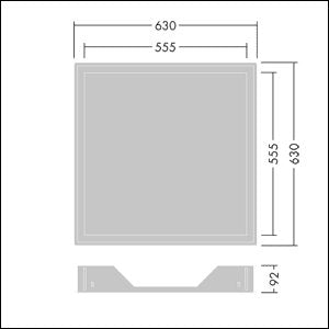 Thorn - Mechanisches Zubehör/Ersatzteile für Leuchten Einbaurahmen M600 BETA 3 PLA #96635030