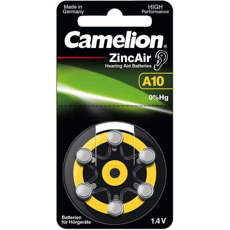Hückmann - Batterie Hörgerätebatterie 1,4V A10/ZL 10/BP6(VE 6) Bli6 Camelion − 10 Packung
