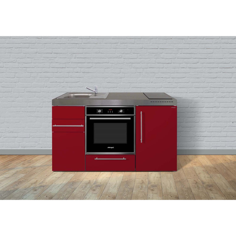 Stengel - Mini-Küche Miniküche Premiumline MPBBR150KSGKFreBliS Bordeauxrot