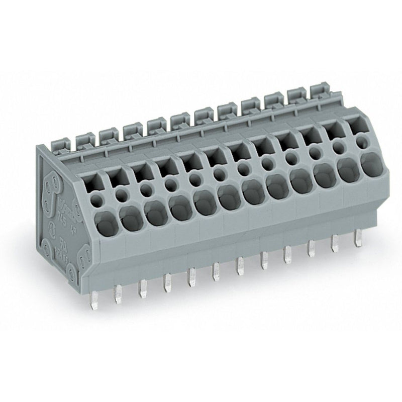 WAGO - Leiterplattenklemme 4mm² 745-111 Maß5mm,gr − 40 Stück