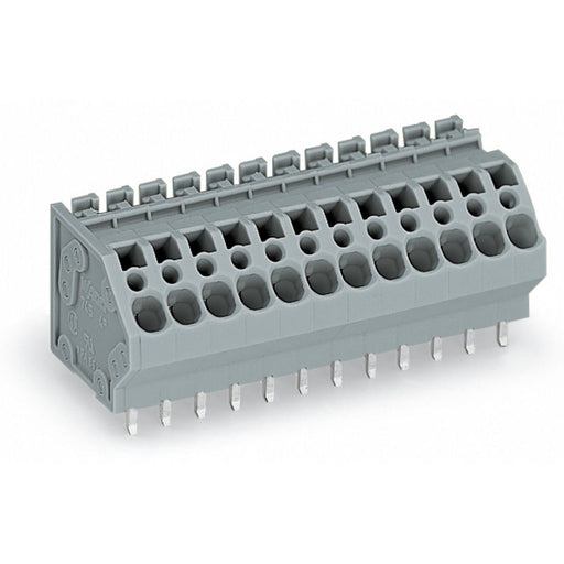 WAGO - Leiterplattenklemme 4mm² 745-111 Maß5mm,gr − 40 Stück