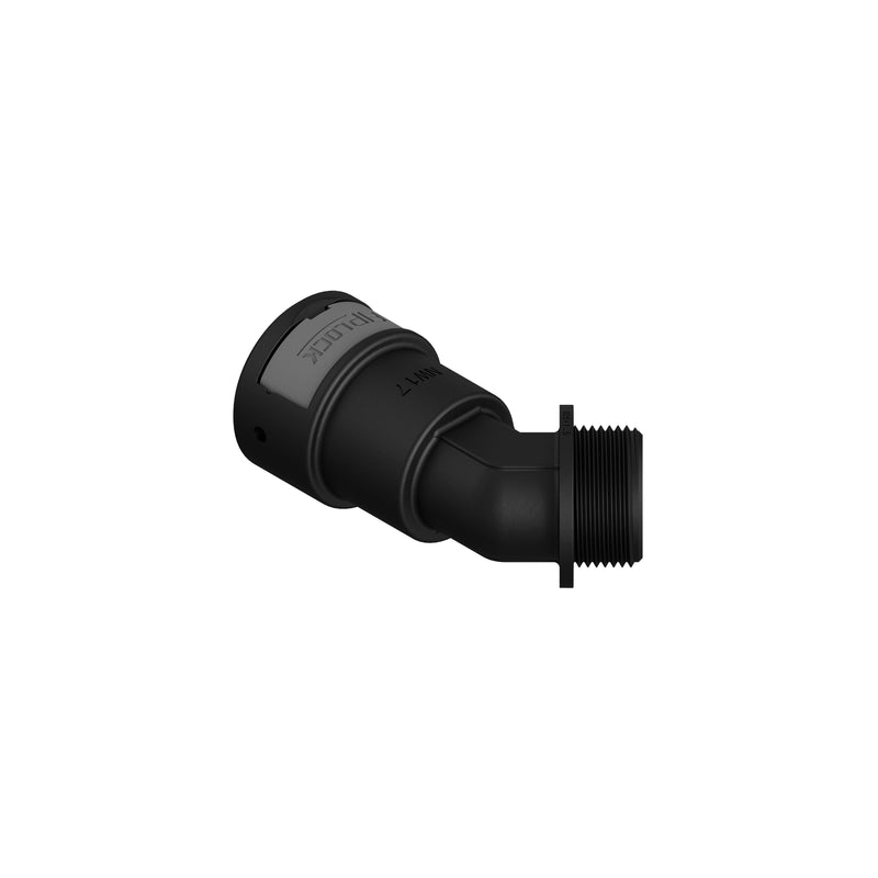Fränkische - Kunststoff-Wellschlauch-Verschraubung Anschlussverschraubung AAPA-36M40PB Winkel, 45 Grad − 4 Stück