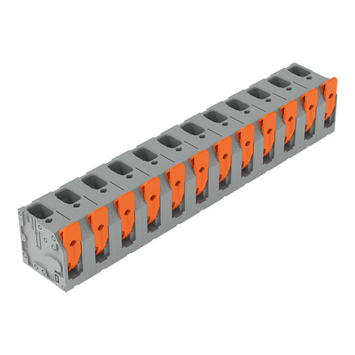 WAGO - Leiterplattenklemme Hebel 2606-3362 6mm²,grau − 12 Stück