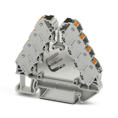 Phoenix Contact - Durchgangs-Reihenklemme Potenzialverteiler PTRVB 4-PV /GY − 10 Stück