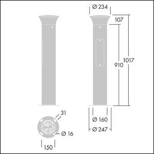 Thorn - Wegeleuchte LED-Pollerleuchte ADELIEBS 1 #96273283