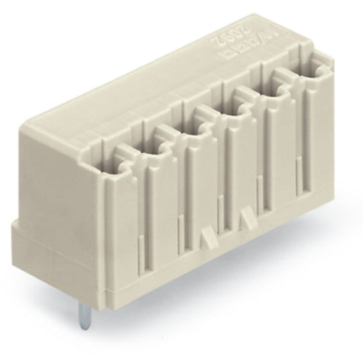 WAGO - Leiterplattensteckverbinder THR-Federleiste gerade 2092-1306/200-000 5mm,lichtgrau − 100 Stück