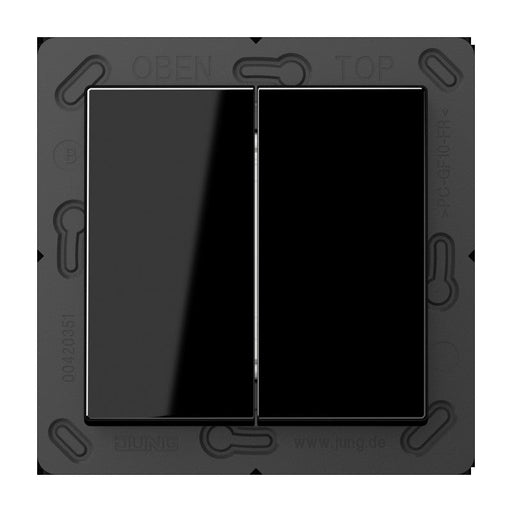 Jung - Sender/Fernbedienung für Installationsschalterprogramme Matter Taster MAT A 595 SW 2f 4k A schwarz