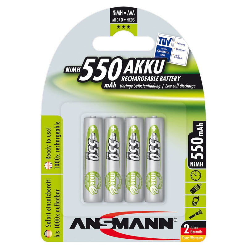 Hückmann - Akku 1,2V Micro AAA 119540(VE 4) maxE Bli4 Ansmann