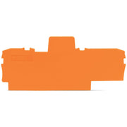 WAGO - Abschluss- und Zwischenplatte für Reihenklemme Trennwand 1mm 2002-1594 1mm,orange − 25 Stück