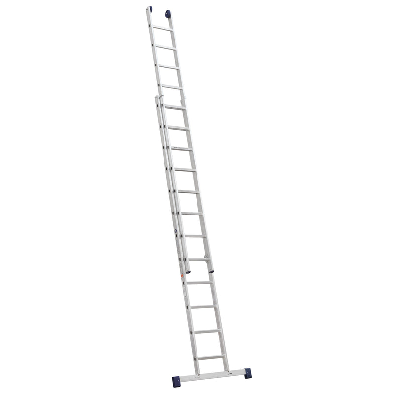 ILLER-LEITER - Sprossenleiter Schiebeleiter o.Seil 2-tlg 58014 2x14 Stufen