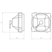Kaiser - Dose, Gehäuse für Montage in der Wand/Decke Deckendose 45 1249-50 Öffnungs-D=60mm