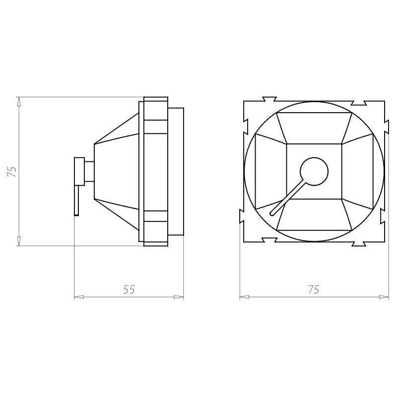 Kaiser - Dose, Gehäuse für Montage in der Wand/Decke Deckendose 45 1249-50 Öffnungs-D=60mm