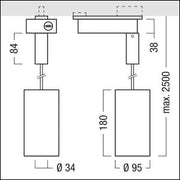Zumtobel Group - Pendelleuchte LED-Pendelstrahler V2-P M2500 #60510471 927-65