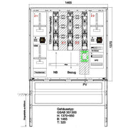 GSAB Elektrotechnik - Zähler-Komplettschrank Meß-Wandlerschrank 43.W250.AR-01Ei Syna 250A