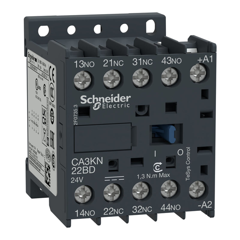 Schneider Electric - Hilfsschütz, Relais Hilfsschütz CA3KN22ND 2S, 2Ö, 60V DC