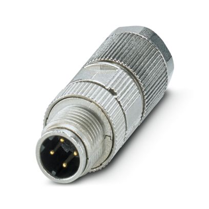 Phoenix Contact - Rundsteckverbinder, feldkonfektionierbar (Industriesteckverbinder) Datensteckverbinder SACC-M12MSD-#1346687 − 100 Stück